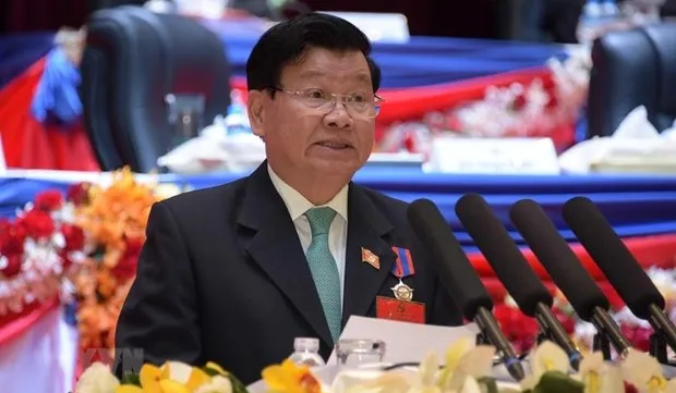 Top leader extends congratulations to newly-elected general secretary of Lao Party