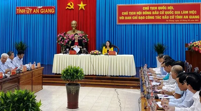 NA chairwoman inspects election preparations in An Giang Province