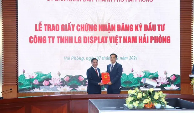 Hai Phong grants investment approval to LG display project