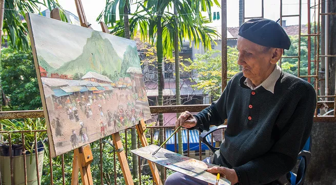 Art exhibition features lacquer painting