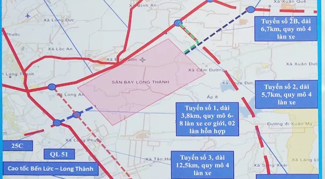 Four new roads to connect Long Thanh Airport with nearby expressways