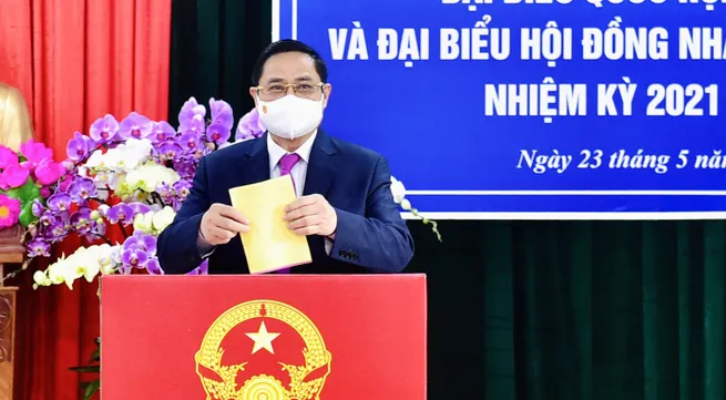 Prime Minister Pham Minh Chinh casts ballots in Can Tho