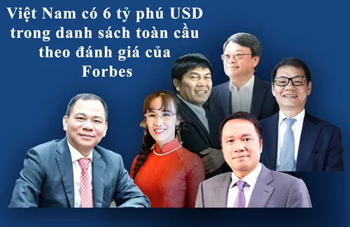 Six Vietnamese billionaires on Forbes list