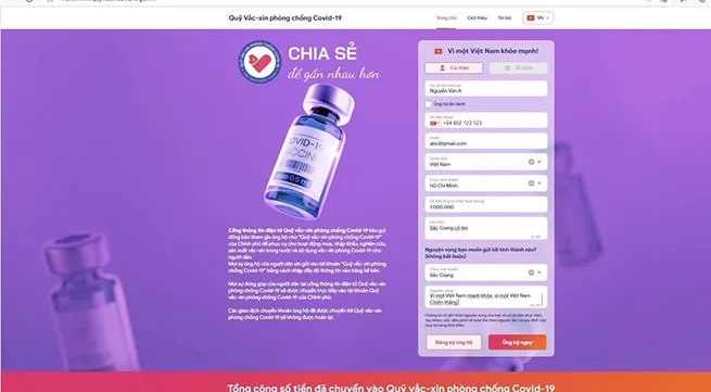 Website mobilises online donations for Covid-19 vaccine fund