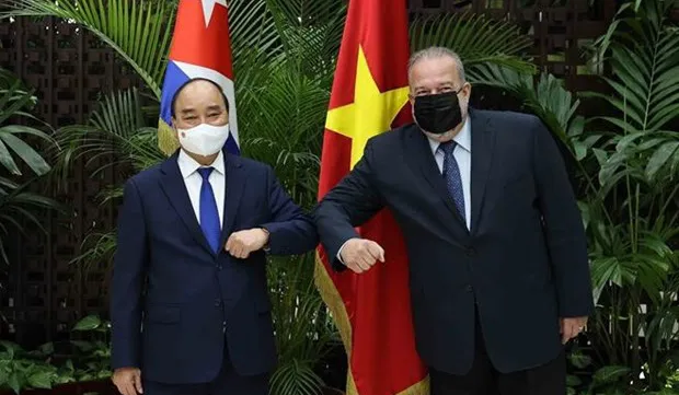 President Nguyen Xuan Phuc meets Cuban Prime Minister