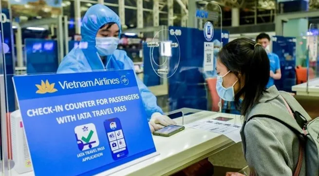 Vietnam Airlines pilots IATA Travel Pass on flight to Europe