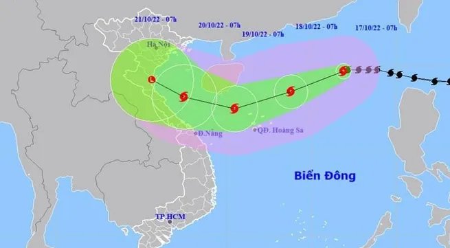Typhoon Nesat about 600 km from Hoang Sa Archipelago, shock at level 14