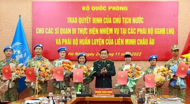 Vietnam sends seven more peacekeepers to UN missions