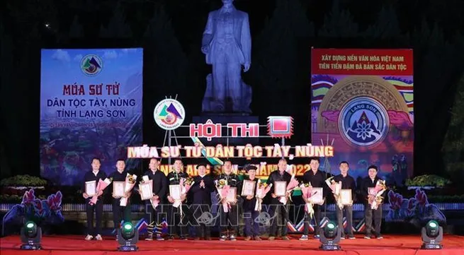 Lion Dance Festival of Tay and Nung ethnic groups in Lang Son wraps up