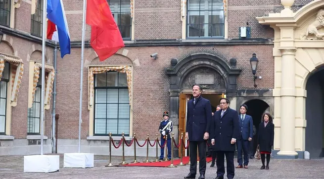 Welcome ceremony held for PM Pham Minh Chinh in Netherlands