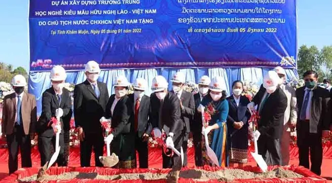Work begins on Laos-Vietnam friendship vocational school