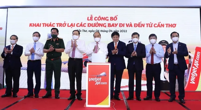 Vietjet resumes 10 air routes from/to Can Tho city