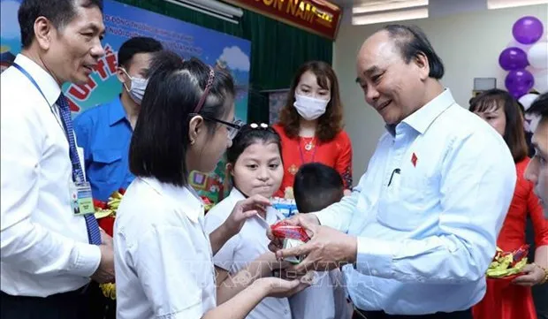 State leader visits disabled children in Hanoi