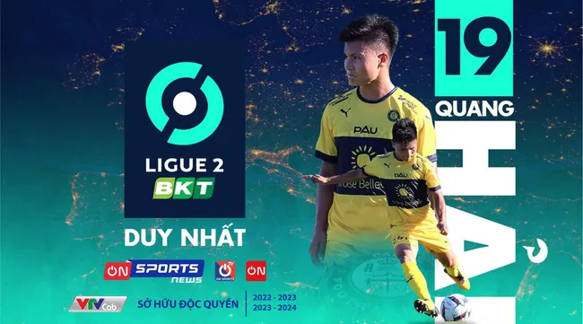 VTVcab officially owns the rights to broadcast Quang Hai's matches in Ligue 2