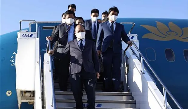 President arrives in Tokyo for late Japanese PM's funeral