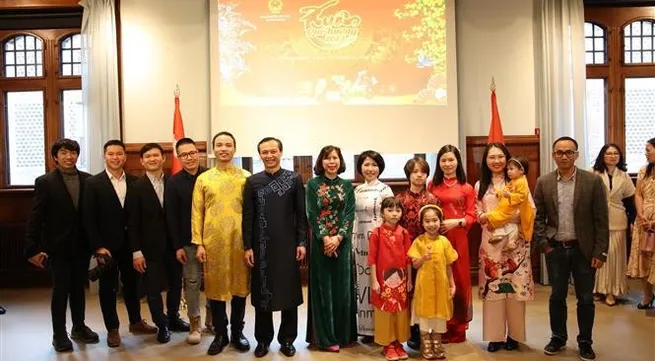 Overseas Vietnamese in Denmark, Germany celebrate Tet