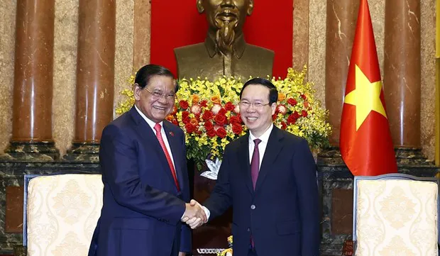 President Vo Van Thuong receives visiting Cambodian Deputy PM