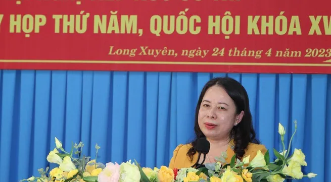 Vice Presdient Vo Thi Anh Xuan meets voters in An Giang Province