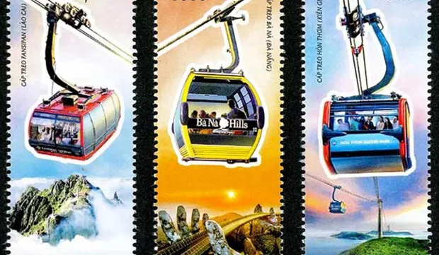 New stamp collection features Vietnamese cable cars