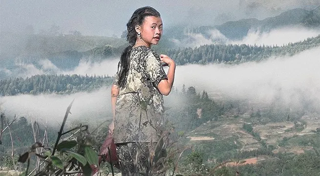 Silent journey in mist