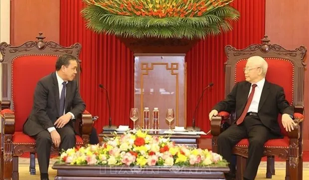 Party chief receives outgoing Lao ambassador