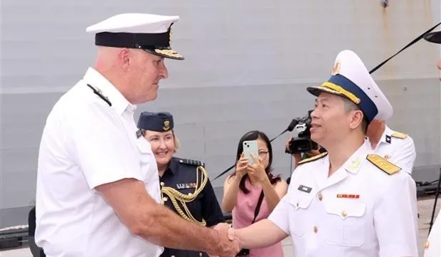 Naval ships of New Zealand visit Vietnam