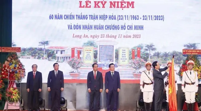 President attends ceremony marking battle victory