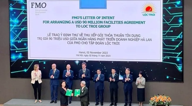 Dutch FMO, Loc Troi sign 90 million USD credit package to second sustainable rice production