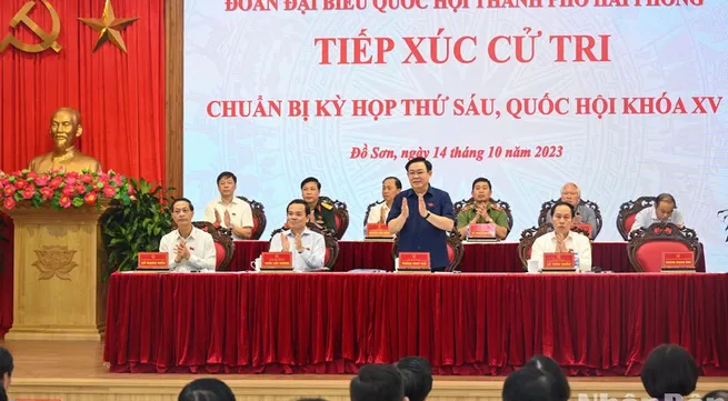 Top legislator meets Hai Phong voters ahead of NA's sixth session