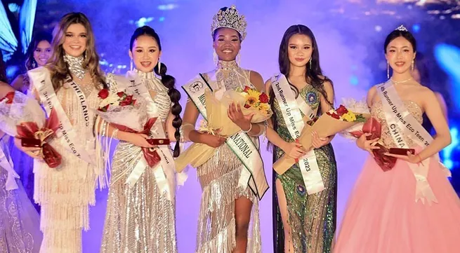 Anna Hoang named first runner-up at Miss Eco Teen International 2023