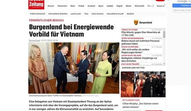 Austrian media highlight President Vo Van Thuong's visit