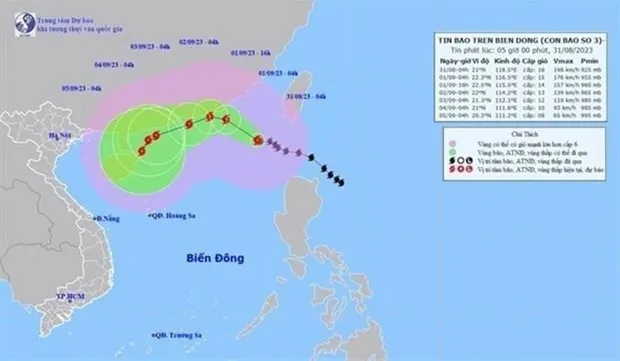 Typhoon Saola causes strong wind at sea