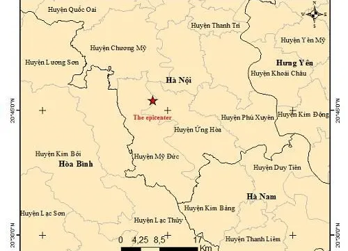 Magnitude 4.0 earthquake reported in Hanoi's outlying district