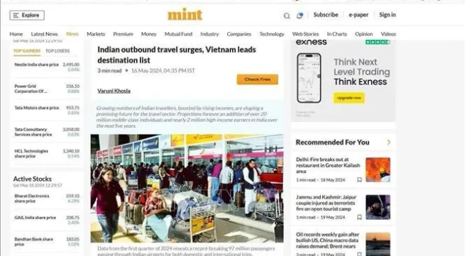 Vietnam a top destination for Indian tourists: Indian publication