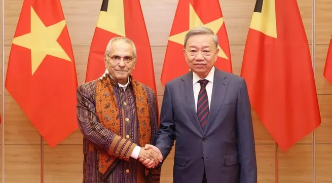 President To Lam hosts banquet in honour of Timor-Leste leader