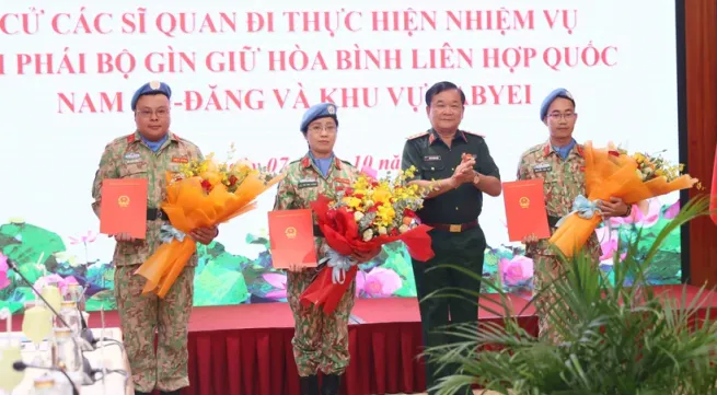 Three more Vietnamese peacekeepers deployed to South Sudan, Abyei