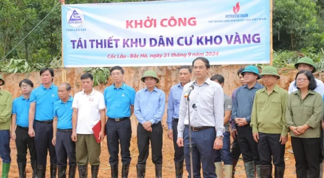 Reconstruction begins on landslide-hit Kho Vang Village