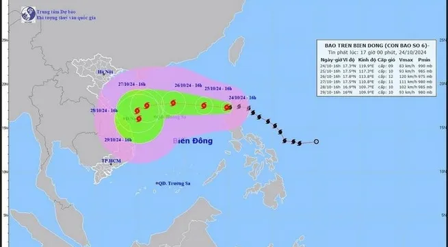 Trami enters East Sea, becoming sixth tropical storm this year