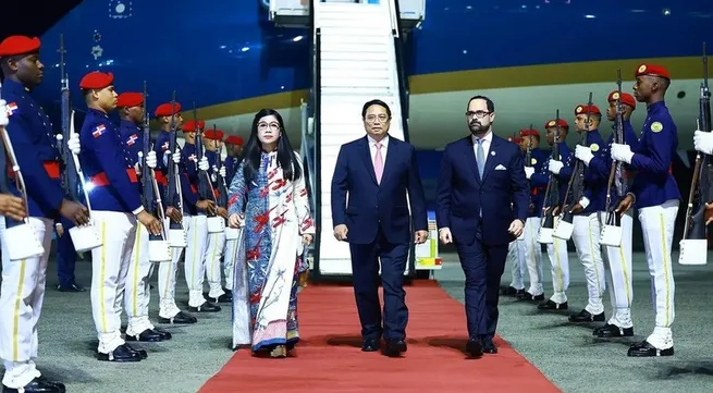 PM arrives in Santo Domingo, beginning official visit to Dominican Republic