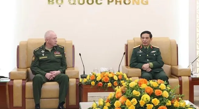 Russian Deputy Minister of Defence welcomed in Hanoi