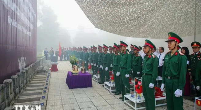 Tay Ninh holds memorial ceremony for martyrs repatriated from Cambodia