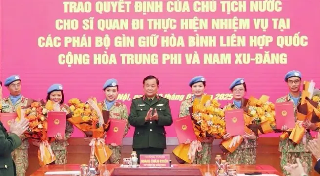More Vietnamese military officers to join UN peacekeeping forces