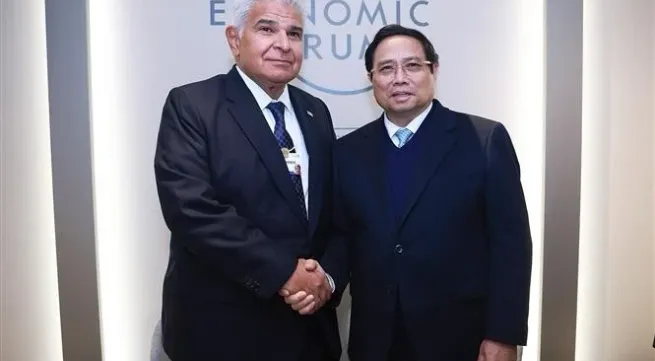 Vietnamese Prime Minister meets with Panamanian President in Davos