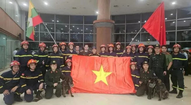 Vietnam’s rescue forces arrive in Myanmar for earthquake relief mission