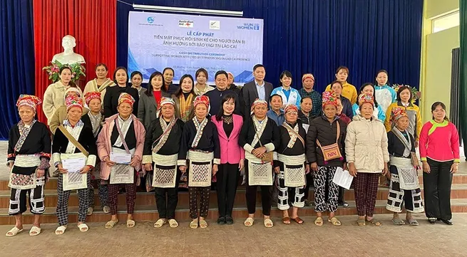 Nearly 4 billion VND in aid distributed to Lao Cai women affected by Typhoon Yagi