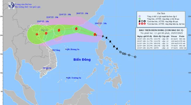 Northern provinces, coastal regions from Quang Ninh to Dak Lak urged to brace for Storm Wipha