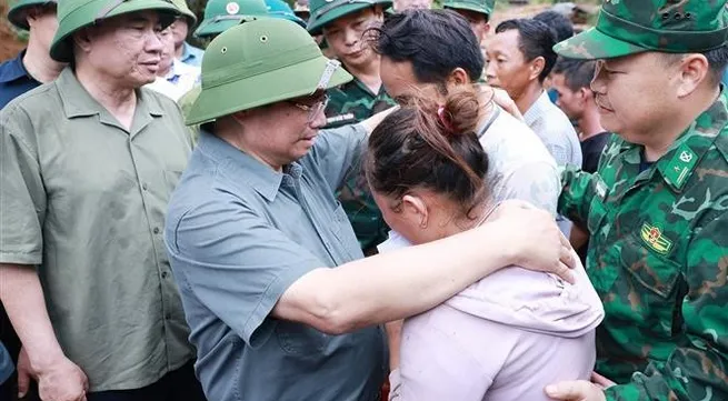 PM Pham Minh Chinh visits flood-ravaged Dien Bien province, urges swift relief efforts