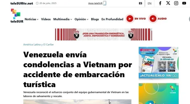 Venezuela extends condolences to Viet Nam following Ha Long Bay boat tragedy