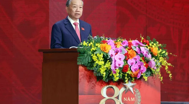 Party leader attends ceremony marking 80th anniversary of People's Public Security Forces