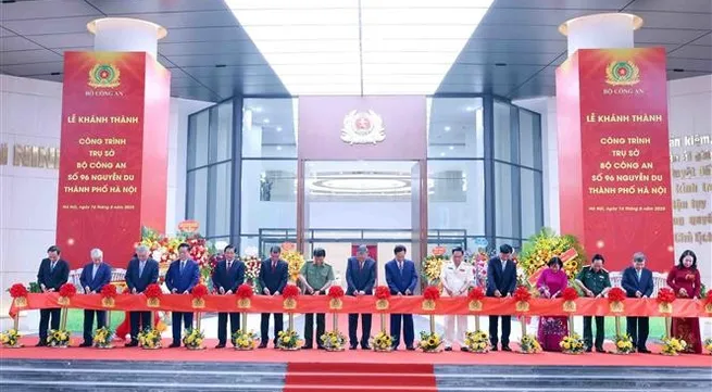 Party chief attends inauguration of Ministry of Public Security's Headquarters